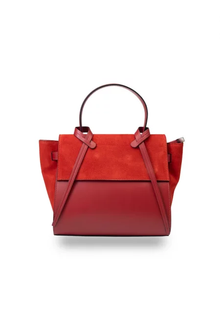 Кожена чанта - Червен