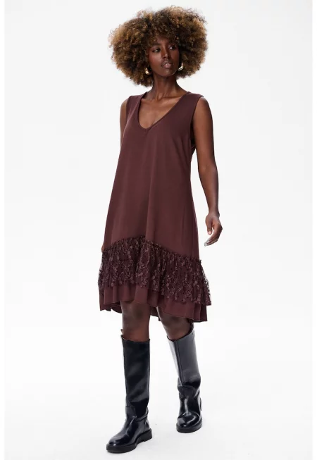 Lucky Dress With Lace Trim