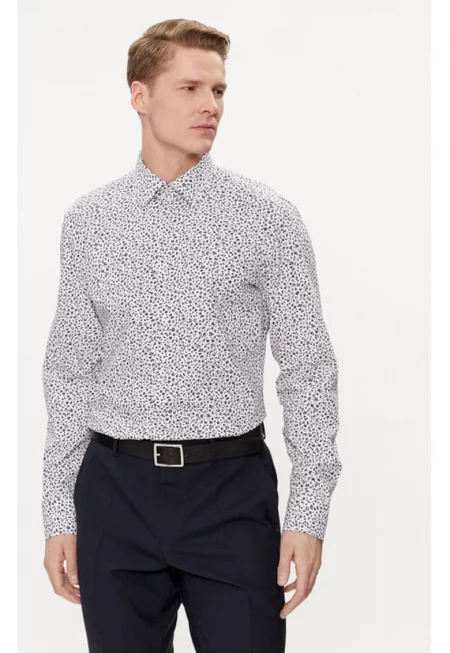 Мъжка риза -  303674861 - Памук - Син - Син