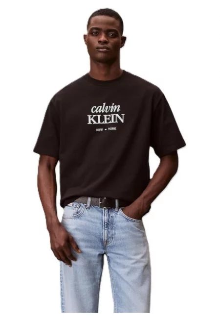 Мъжка тениска  SS 16S CALVIN KLEIN DIAMOND GRAP - Памук - Черно -