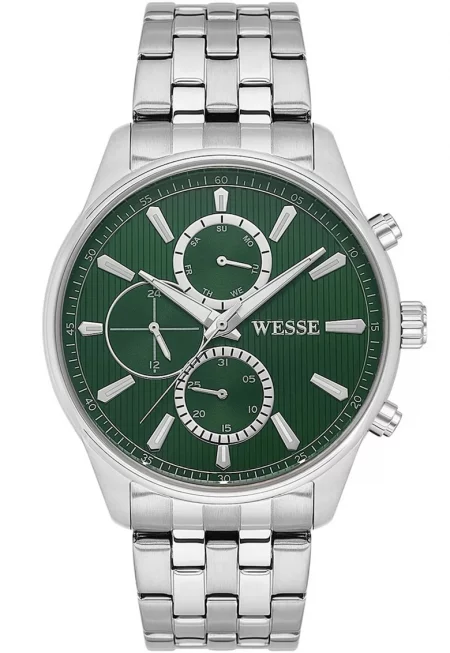 Мъжки часовник  WWG206406 - 44 мм - стоманена каишка - зелен циферблат - водоустойчив 5 ATM