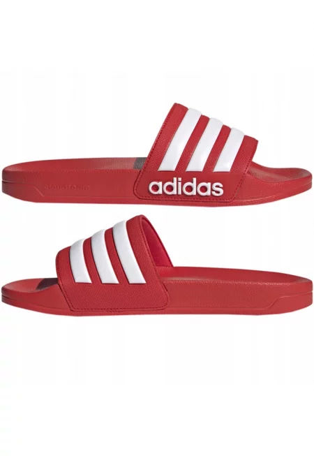 Мъжки чехли -  синтетични - червени/бели -