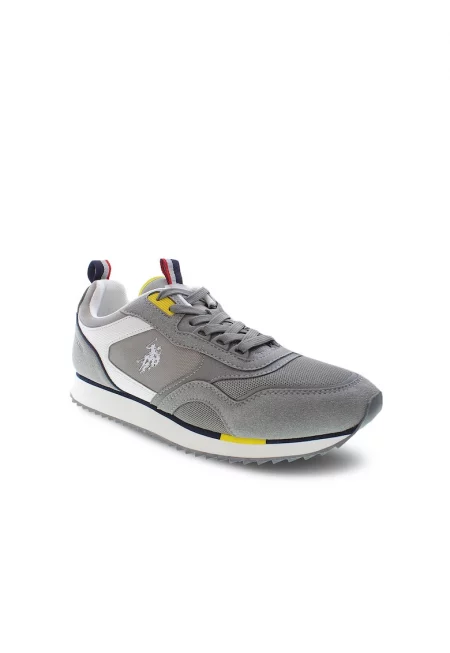 Мъжки спортни обувки - US Polo Assn. - Текстил - Сив