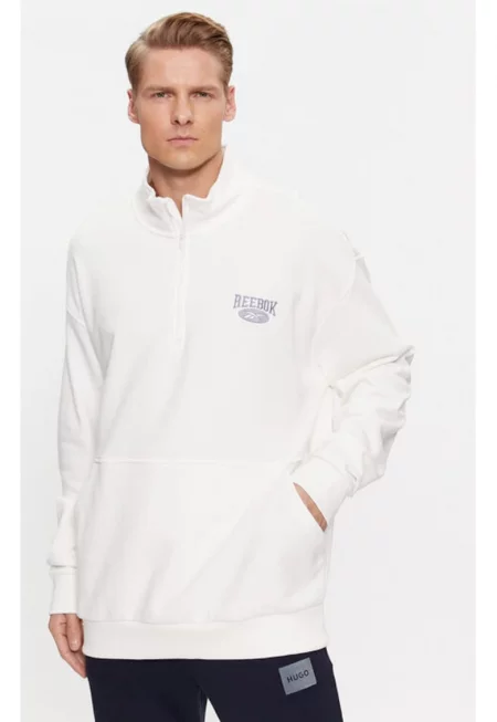 Мъжки суитшърт -  302534180 - Памук - Бял - Бял