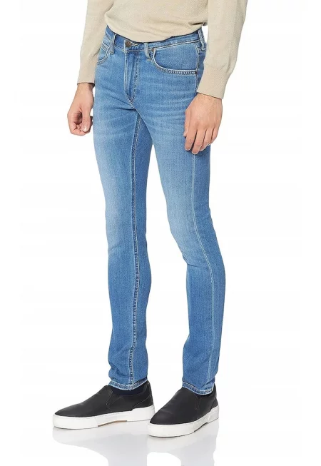 Мъжки тесни дънки  Luke - от памук/еластан - сини