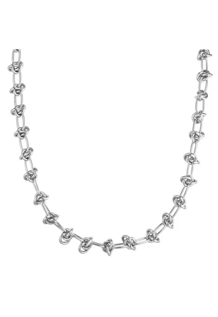 Месингово колие - Сребрист