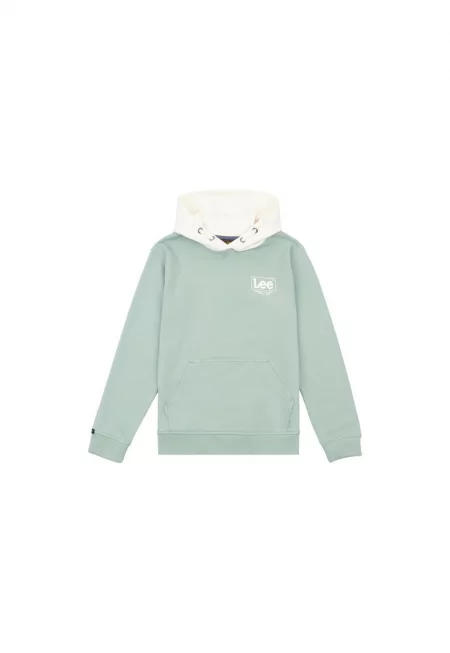 Момчешки суичър с качулка -  302032518 - памук - зелен - Зелен