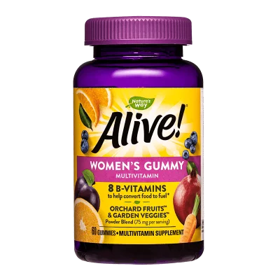 Мултивитамини за жени Алайв - Alive! Women’s Gummy Multivitamin, 60 желирани таблетки