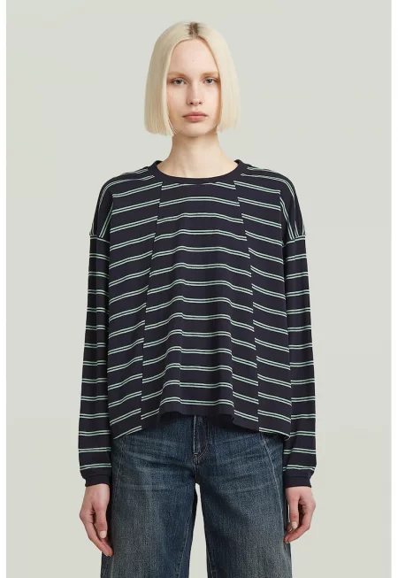 Памучна блуза с паднали ръкави