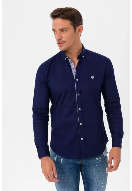 Памучна риза с яка Oxford