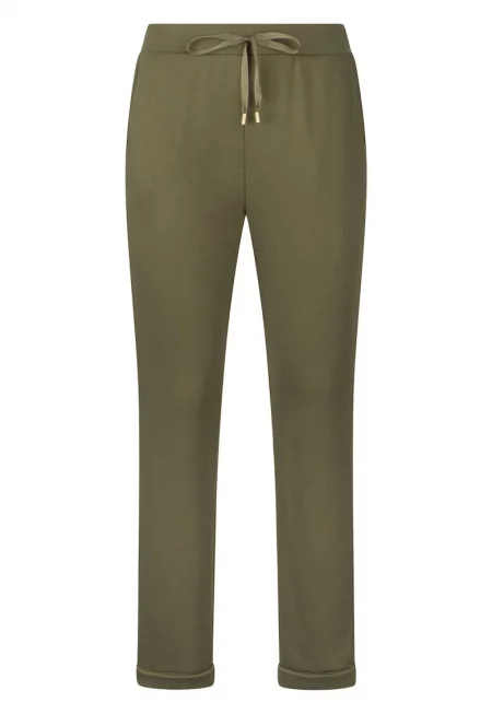 Панталон с регулируема талия - Маслинено зелено