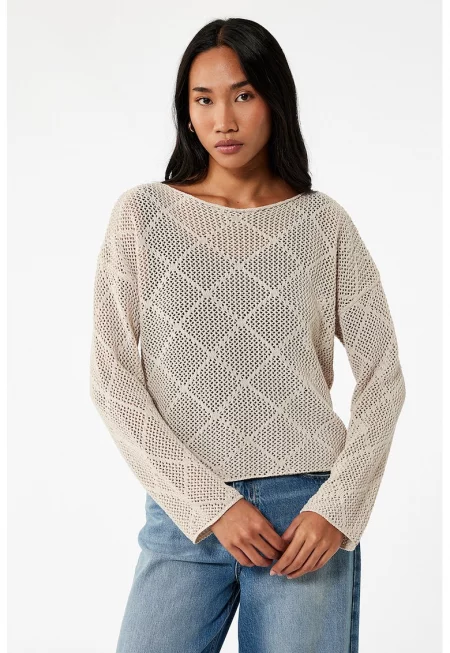 Пуловер с ажур