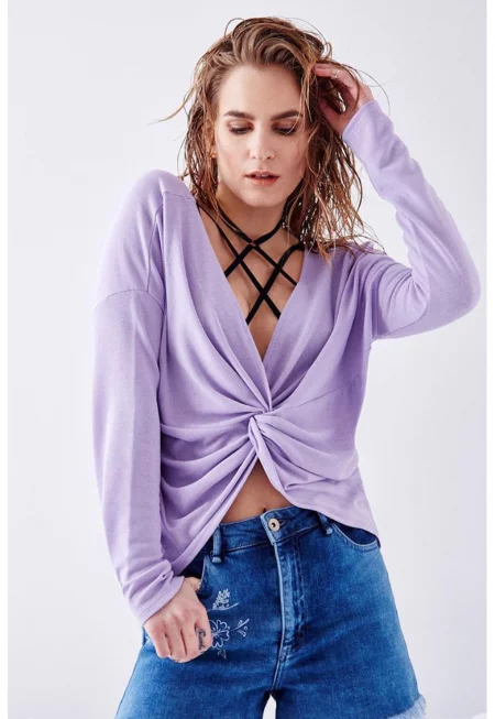 Пуловер с набирания