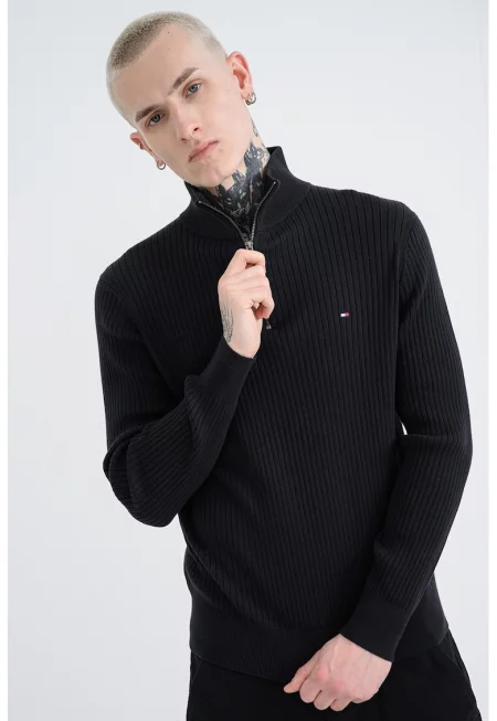 Рипсен пуловер с органичен памук