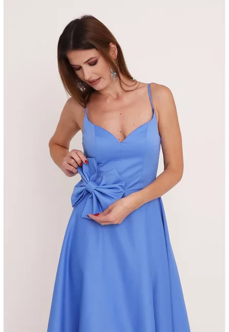 Рокля Lyra с панделка - Небесносин