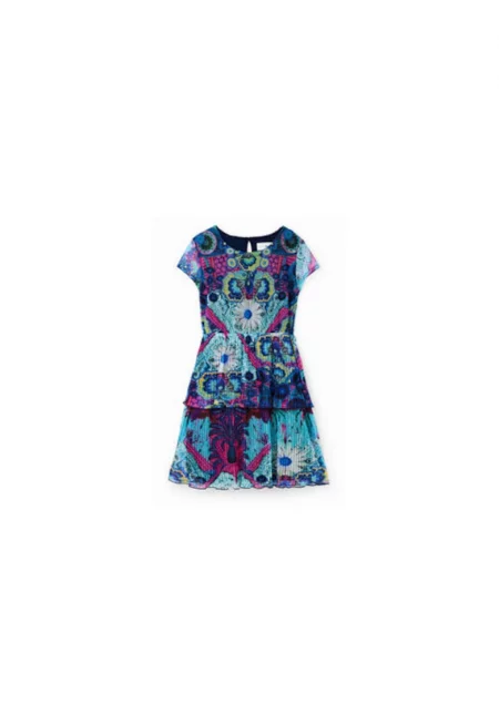 Рокля за момиче -  302007325 - Вискоза - 110-116 см - Многоцветна
