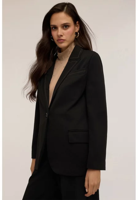Сако с копчета - Черен