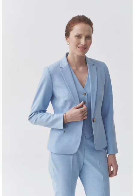 Сако с раздвоен ревер и обшити джобове - Лавандула