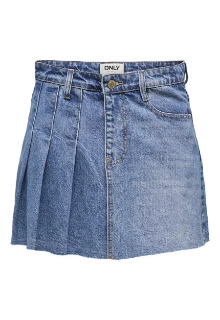 Само дамска пола - памучна - синя