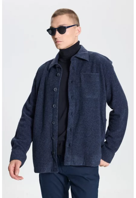 Шакет с вълна с джоб