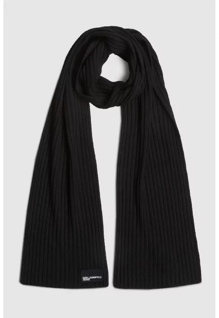 Шал с вълна - Черен