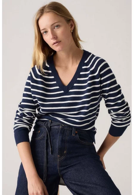 Шпиц пуловер на райе