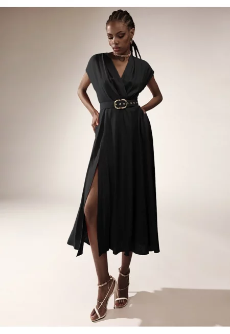 Шпиц рокля Ischia с лен