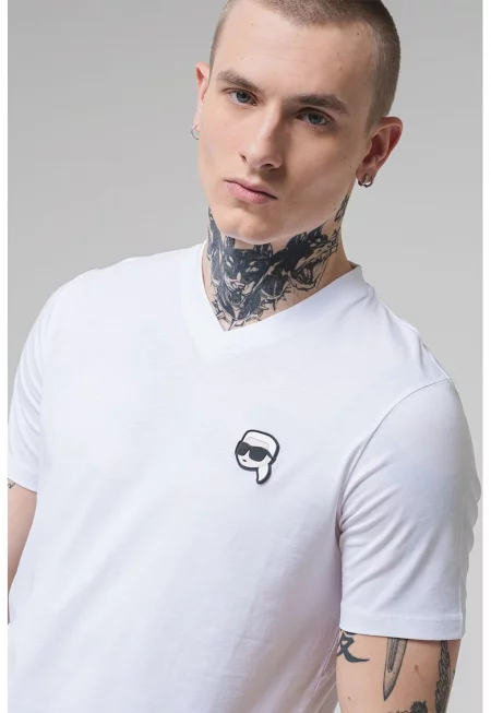 Шпиц тениска с лого - Бял