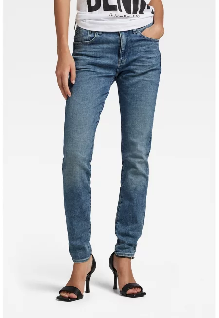 Скини дънки Lhana със средна талия - Син