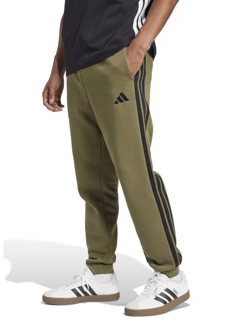 Спортен панталон с лого и връзка - Черен/Зелени аспержи