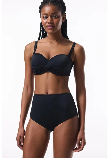 Сутиен с подплънки и регулиращи се презрамки - Черен