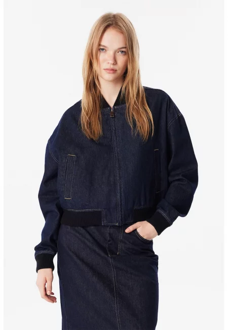 Свободно болбър яке от деним