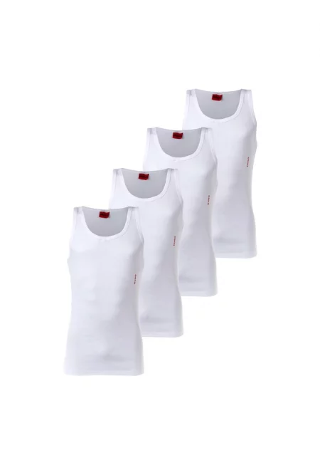 Топ с памук - 4 броя - Бял
