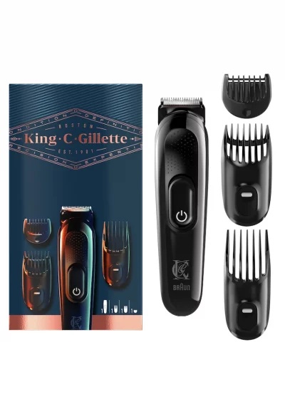 Тример за брада King C.  Kit Trimmer Wet&Dry - Електрически - 3 приставки