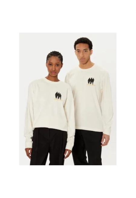 Унисекс блуза - Пълнеж от парчета - 305038869 - Органичен памук - Бежов - Бежов