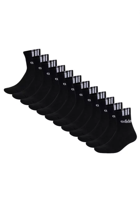 Унисекс къси чорапи - 12 чифта - Черен