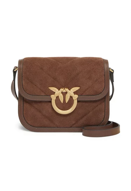 Велурена чанта с лого