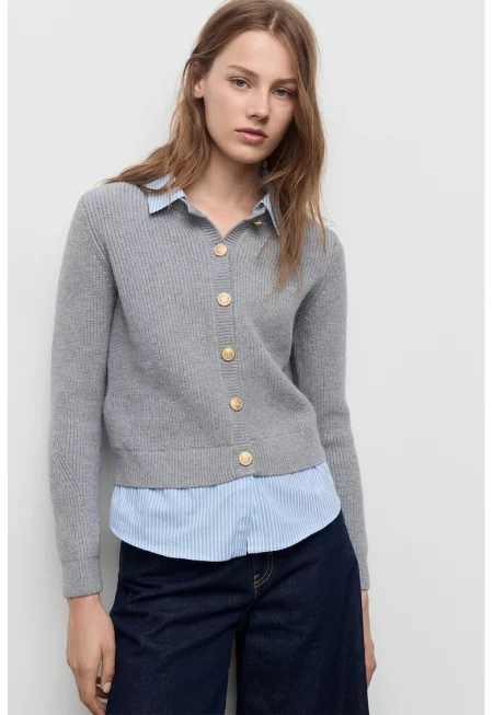 Жилетка с припокриващ се дизайн