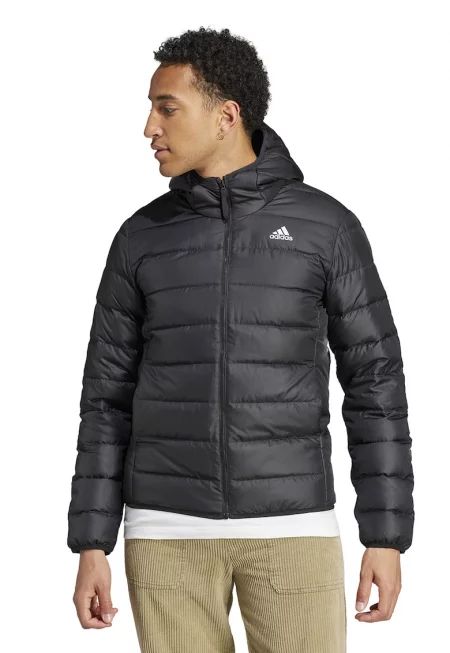 Зимно капитонирано яке с джобове встрани - Черен