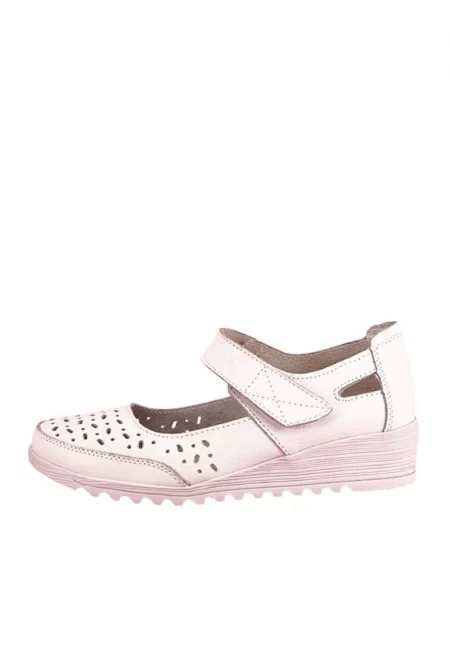 Балерини Corina бели - естествена кожа