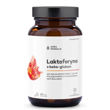 Бета-глюкан 120 mg + Лактоферин 100 mg + Витамин C 40 mg – Силен имунитет и защита срещу бактерии и вируси, 60 капсули