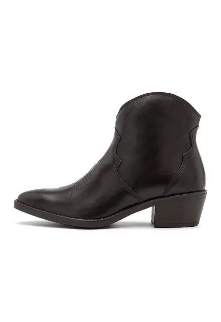 Боти Leyla тип Cowboy с кубински ток - Тъмно лилаво