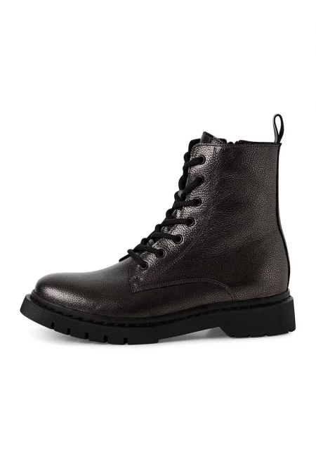 Боти с цип встрани - Избеляло черно