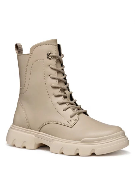 Боти за момичета -  екологична кожа - - Бежов