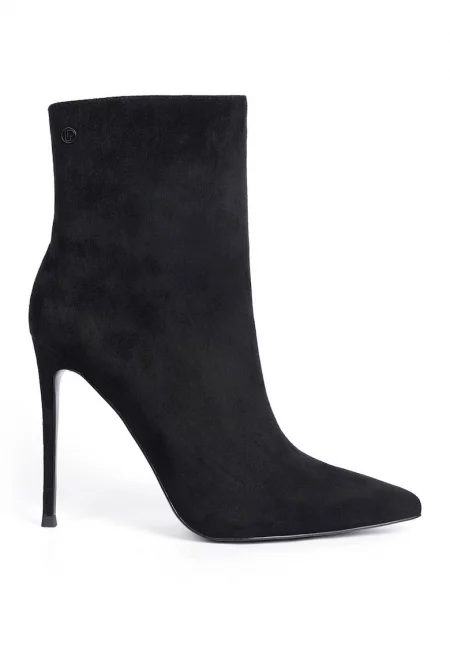 Botine din piele intoarsa cu toc stiletto SYLVIE - Черен