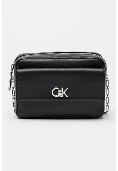 Чанта през рамо с лого - Черен