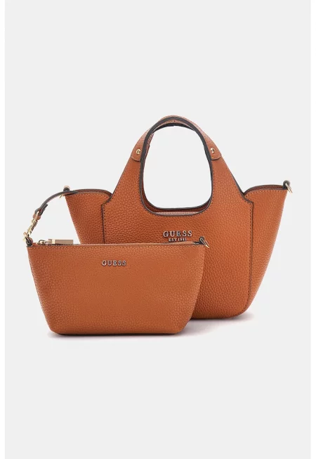 Чанта с вътрешен несесер - Канелено кафяво