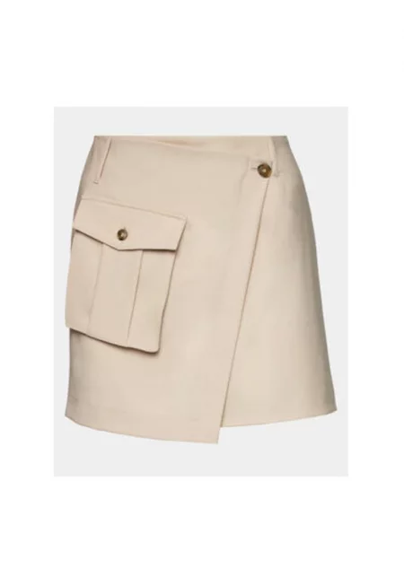 Дамска пола -  303541194 - Полиестер/Вълна - Бежово - Бежов