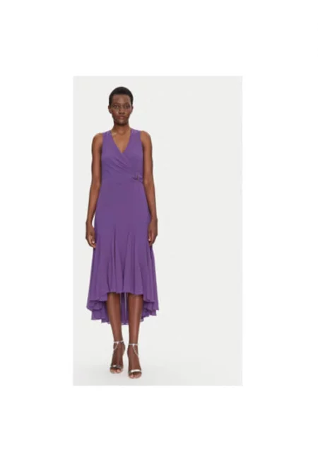 Дамска рокля  251 ролки - Полиестер - Лилава