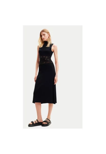 Дамска рокля -  303776794 - Полиестер - Черен